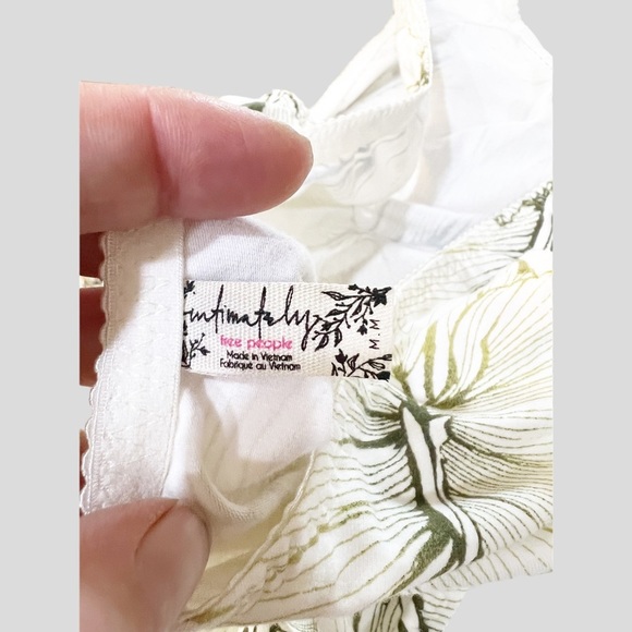 Free People Cream and Green Bodysuit - Picture 4 of 5